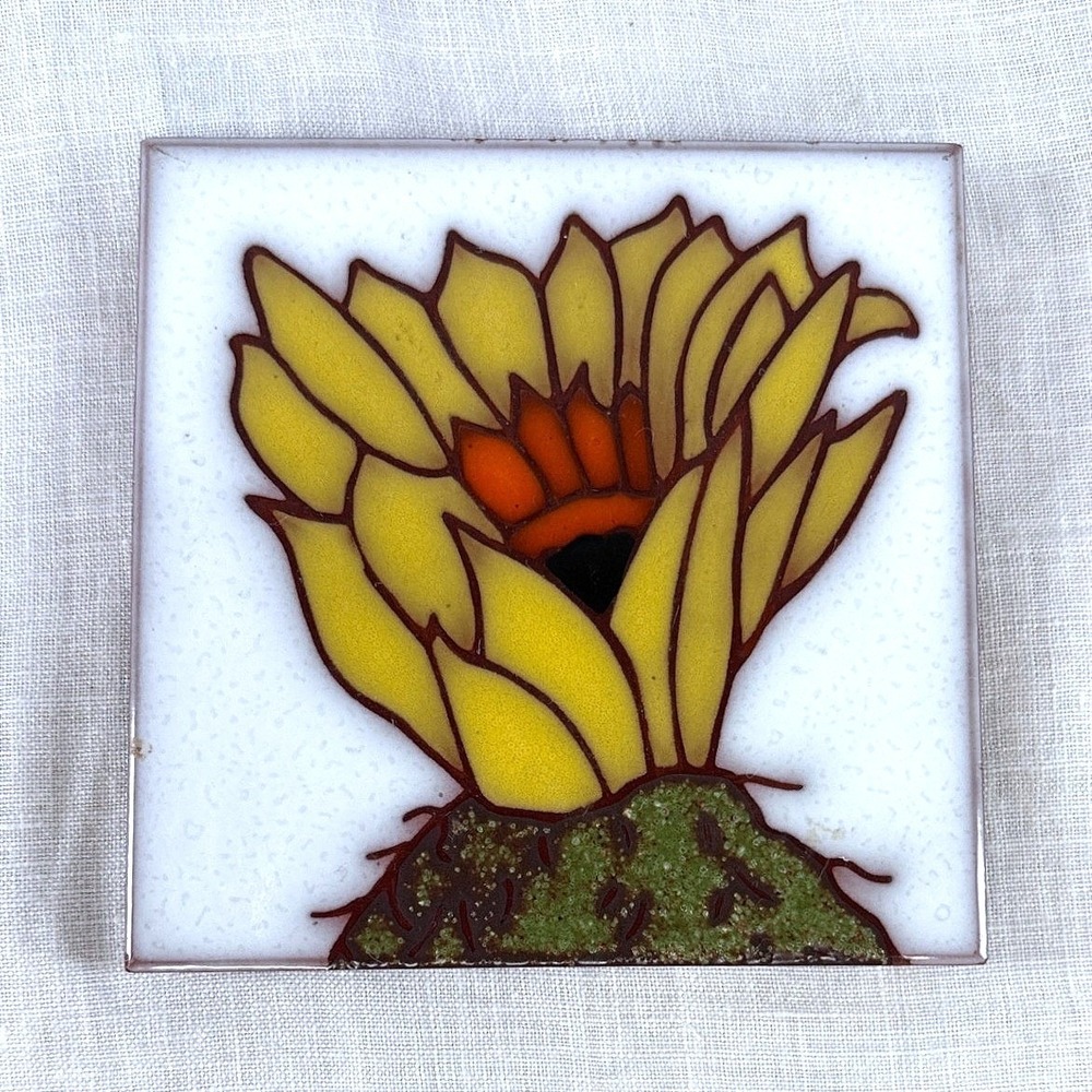 The Hearth Handpainted Ceramic Art Tile  Scottsdale Arizona